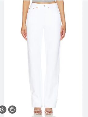 Redone high rise loose long jean